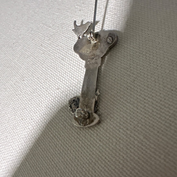 trifari Sterling silver brooche with Australian opal - Picture 5 of 10